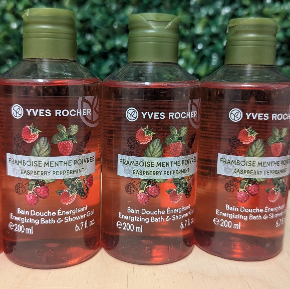 4X Yves Rocher Raspberry Peppermint Bath Shower Gel, 6.7oz - Picture 4 of 5